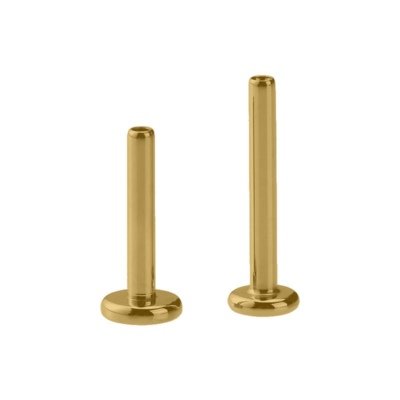 PVD Gold Labret Post Threaded