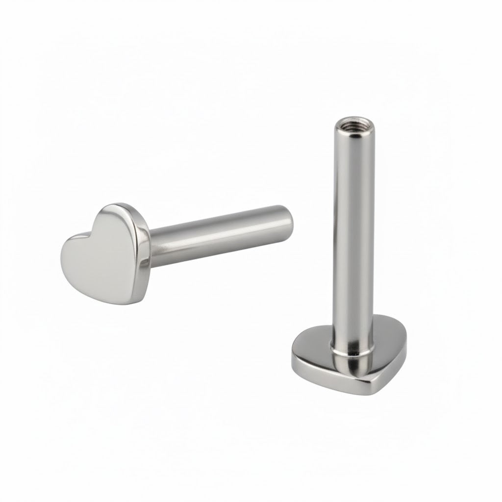 Labret Post Heart Press Fit