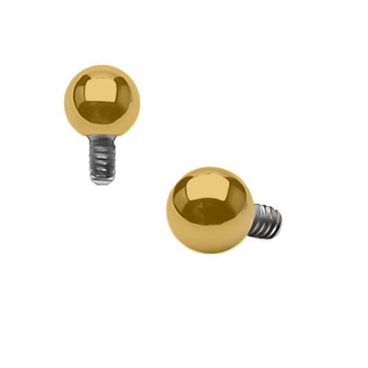 PVD Gold Ball Top Threaded