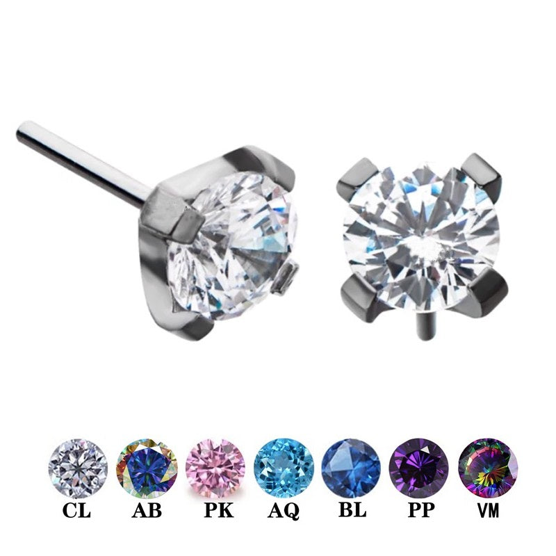 Prong Set With CZ Gem Press Fit