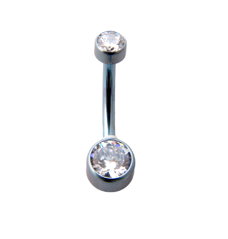 Double Bezel CZ Navel Anodized (Small)